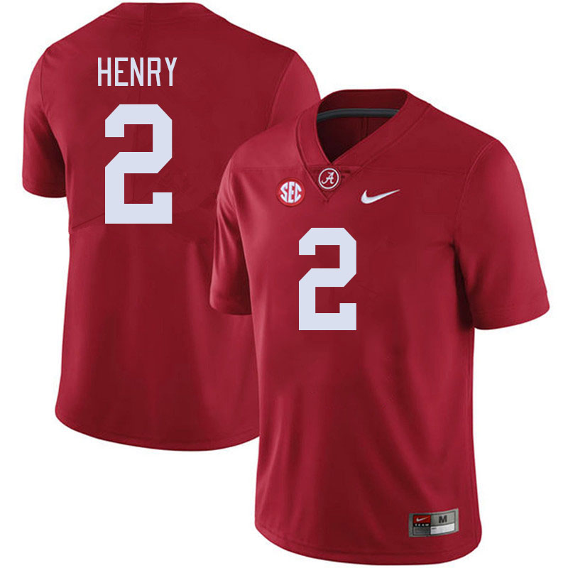 #2 Derrick Henry Alabama Crimson Tide Jerseys Football Stitched-Crimson